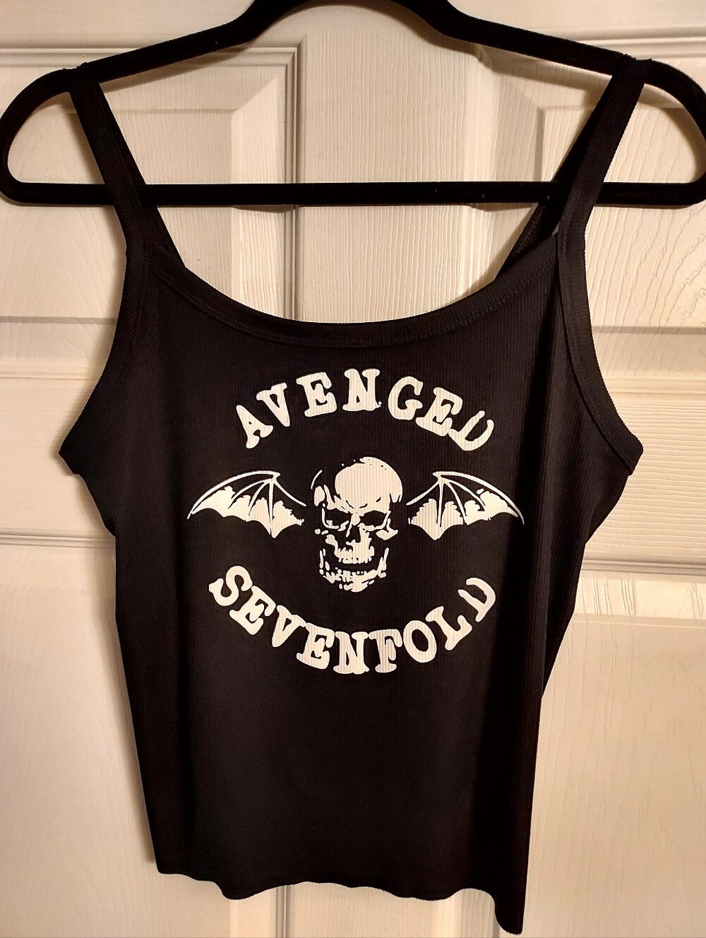 avenged sevenfold Cropped tank top avenged sevenfold shirt A7x Tank Top Batskull